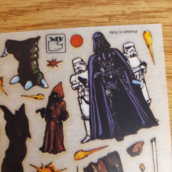 1983 APC STAR WARS Rub On Transfer Sheet 2156-6 vtg Darth Vader Lucasfilm - Picture 3 of 4